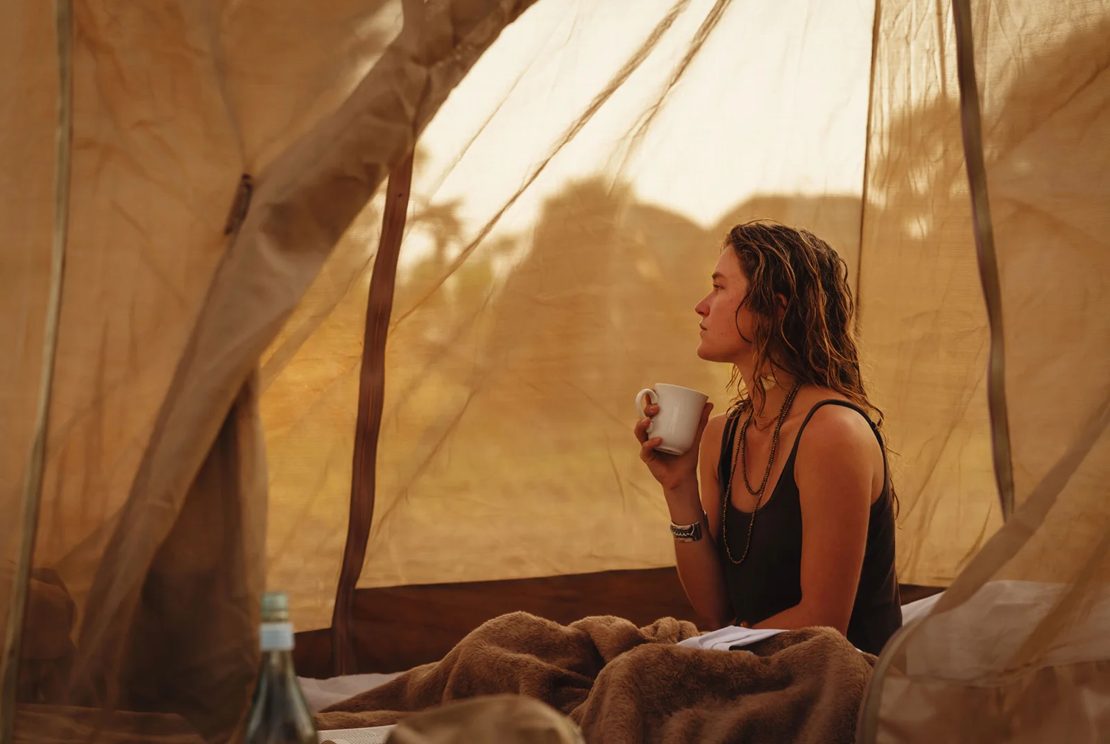Chada Katavi, safari bush adventure tent interior